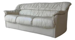 1980s Post Modern Italian Leather Sofa