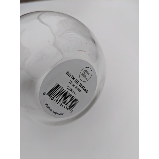 Glass Humorous Funny Snarky Phrase Stemless Wine Glass For Sale - Image 7 of 7