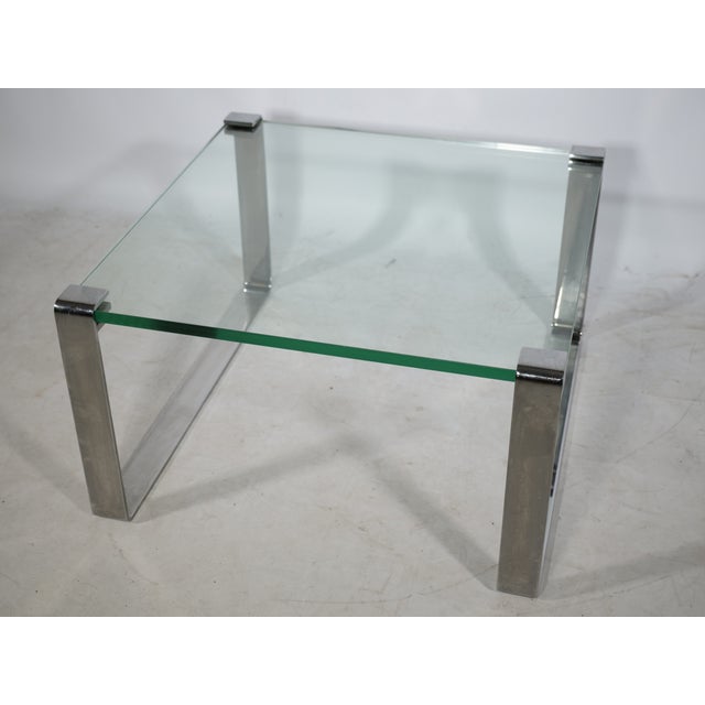 Mid-Century Modern Narrow Glass and Chrome Coffee Table 1022 Klassik by Draenert, 1970s For Sale - Image 3 of 10