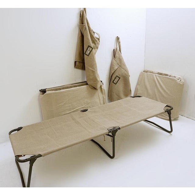 Metal French Army Camp Beds, 1970s For Sale - Image 7 of 14
