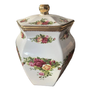 Vintage Royal Albert Old Country Roses Biscuit Jar