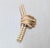 Napier Vintage 1950s Signed Napier Goldtone Faux-Pearl Shell Brooch For Sale - Image 4 of 6