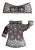 Framed Antique Two-Piece Chinese Embroidery Winter Jacket Ensemble For Sale