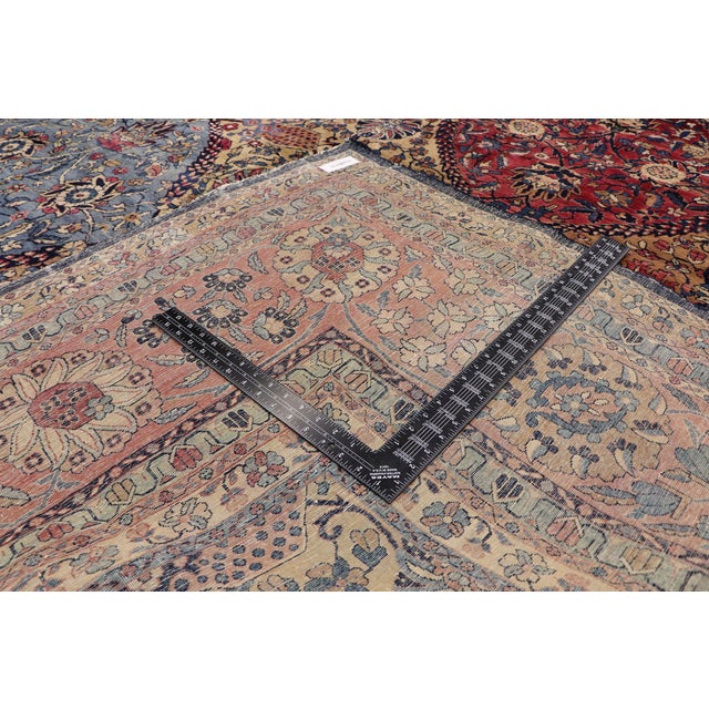 Beige Antique Persian Kerman Rug, 11'03 X 23'06 For Sale - Image 8 of 11
