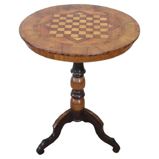 Antique Round Side Table in Walnut, 1800s For Sale - Image 13 of 13