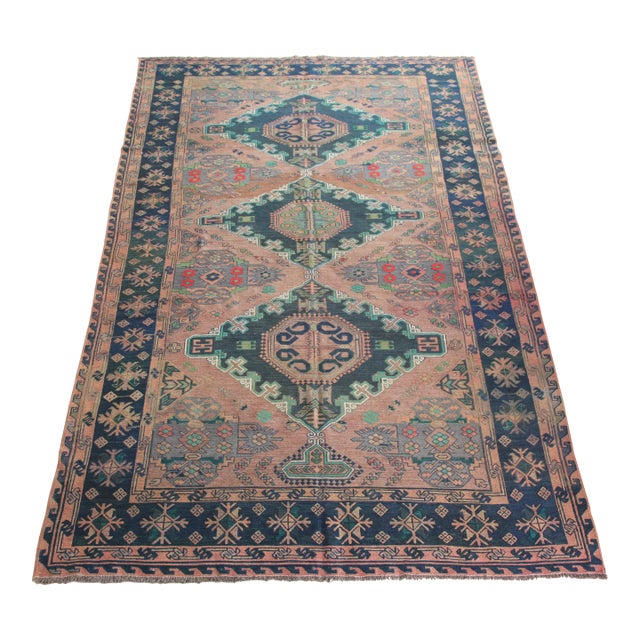 Hand Woven Embroidery Vintage Floor Kilim -11' 6'' X 6' For Sale