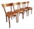 Mid-Century French Bistro Chairs in Beech and Plywood, 1960s, Set of 4 For Sale
