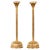 Japanese Hinamatsuri Gold Lacquered Candleholders with Lotus Bobèches - A Pair For Sale - Image 12 of 12