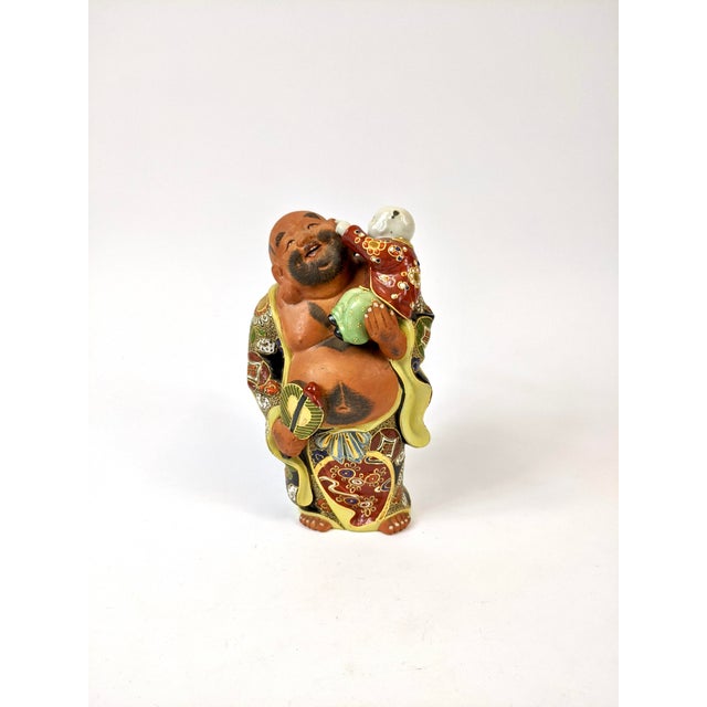 Japanese Kutani Ware Happy Buddha Holding Baby For Sale In San Francisco - Image 6 of 6