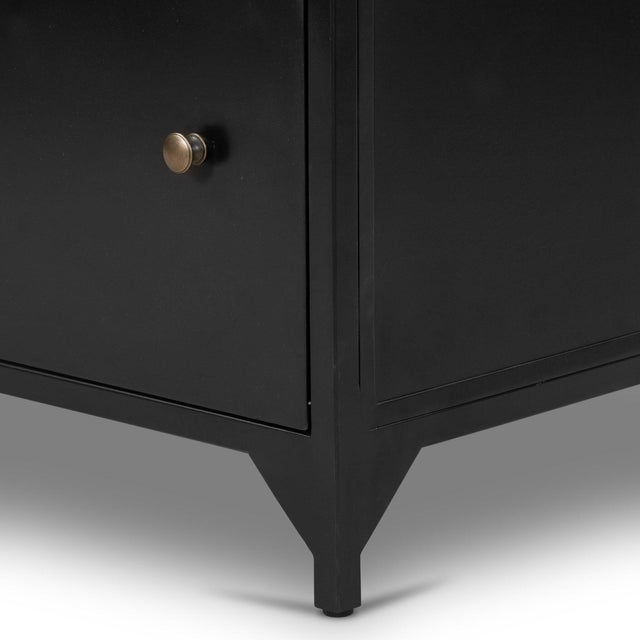 Black Four Hands Belmont Large Storage Nightstand - Black For Sale - Image 8 of 12