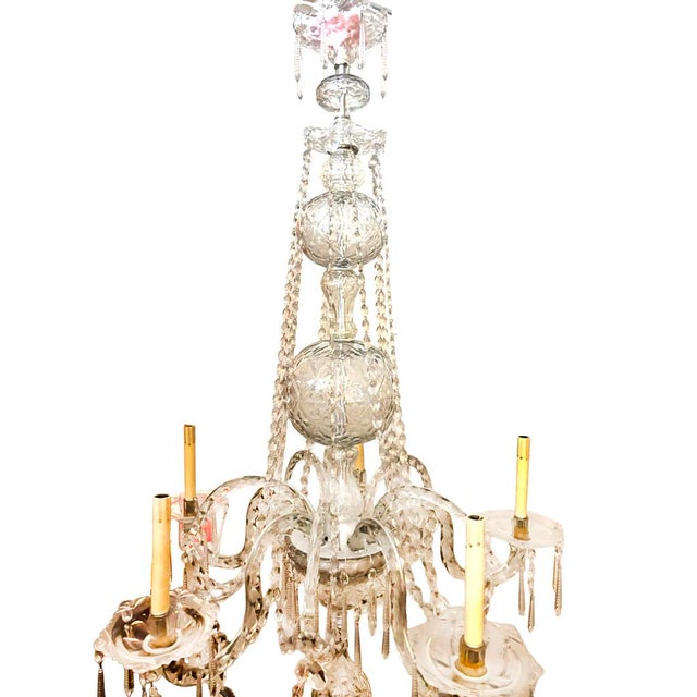 Traditional Late 18th Century George III Anglo Irish Cut Crystal Chandelier For Sale - Image 3 of 4