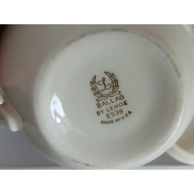 Vintage Lenox Ballad Roses Bone China- Creamer, Sugar, Gravy, 2 Bowls For Sale - Image 4 of 7