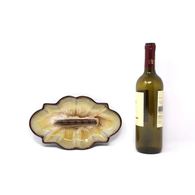 Mid-Century Drip Glaze Ceramic Ashtray For Sale In Tampa - Image 6 of 7