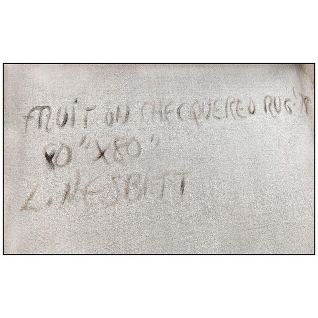 1970s 1970s Fruit on Checkered Rug, Lowell Nesbitt For Sale - Image 5 of 5