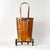 1950s 1950s Splint Wood Rolling Market Basket Cart For Sale - Image 5 of 16