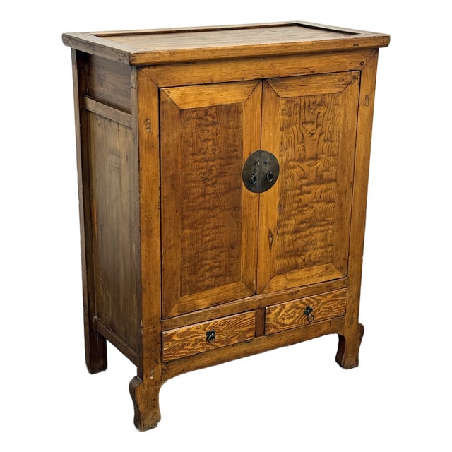 Chinese Elmwood Wedding Cabinet, 19th Century For Sale