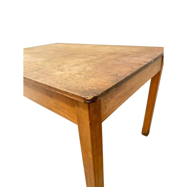 Mid-Century Modern Utility Desk Table in Beech and Pine, 1955 For Sale - Image 4 of 13