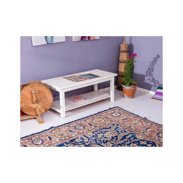 Large Vintage Unique Oushak Rug - 9`10" X 12`8" For Sale - Image 4 of 6