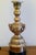 Metal Vintage Asian Figural Brass Table Lamp With Milk Glass Globe Shade – Hollywood Regency Chinoiserie Lighting For Sale - Image 7 of 16