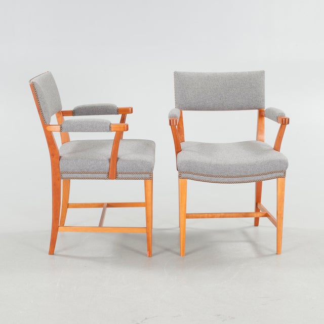 A set of four model 695 armchairs designed by Josef Frank in 1935 for Svenskt Tenn. These sit somewhere between a dining...
