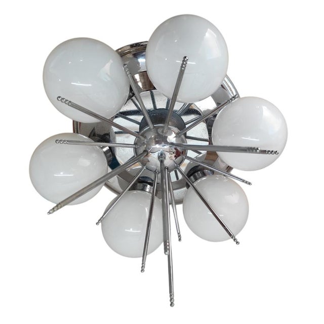 Space Age Sputnik Ceiling Lamp, 1960, in Very Good conditions. Designed 1960 to 1969 This piece is attributed to the...