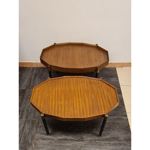 Teak and Brass Divisible Food Trolley, 1950s For Sale - Image 12 of 18