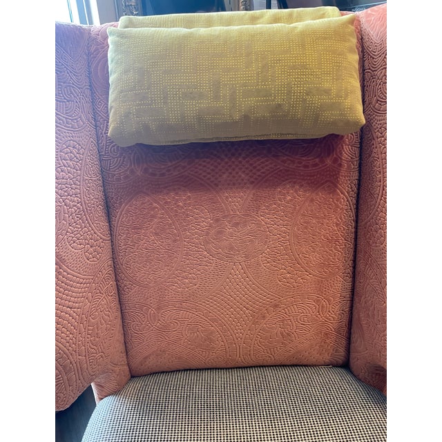Textile Custom-Commissioned Set of Wingback Chairs (4) For Sale - Image 7 of 15