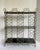 Mid-Century Hollywood Regency Silver-Tone Metal Tabletop Étagère With Black Glass Shelves For Sale - Image 9 of 12