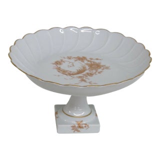 Limoges France Porcelain Gold Gilt Compote Fruit Centerpiece Bowl 2410b For Sale