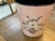 Vintage Mid-Century Decoware Pink Floral Metal Trash Can / Wastebasket For Sale - Image 4 of 8