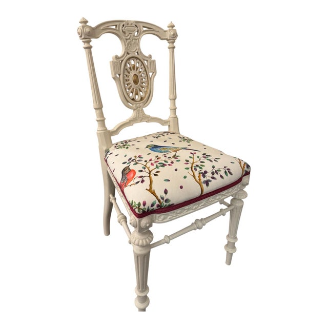 Vintage Neoclassical Style Chair in Wood For Sale - Image 9 of 9