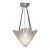 Muller Freres French Art Deco Pendant Chandelier Circa 1930 - Frosted Glass & Nickeled Bronze For Sale
