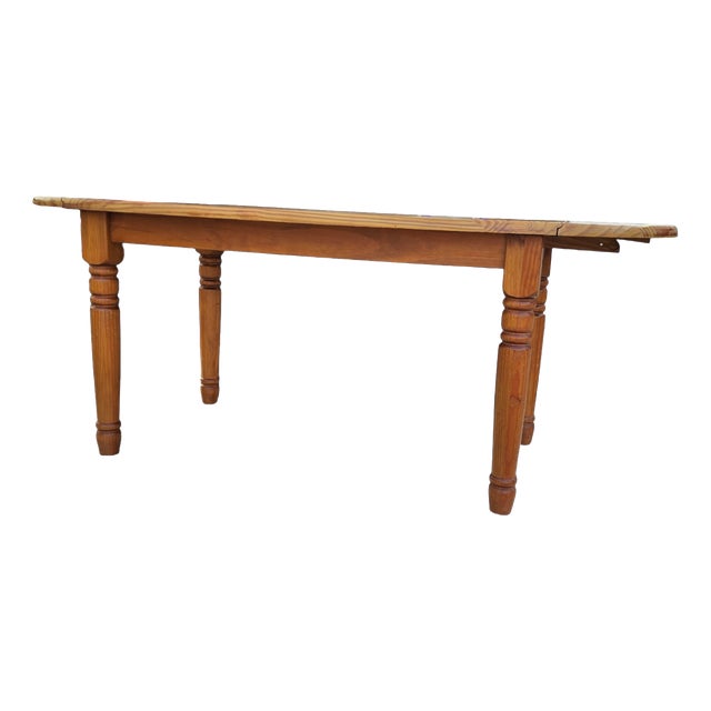Oval Pine Extendable Dining Table, 1970s For Sale
