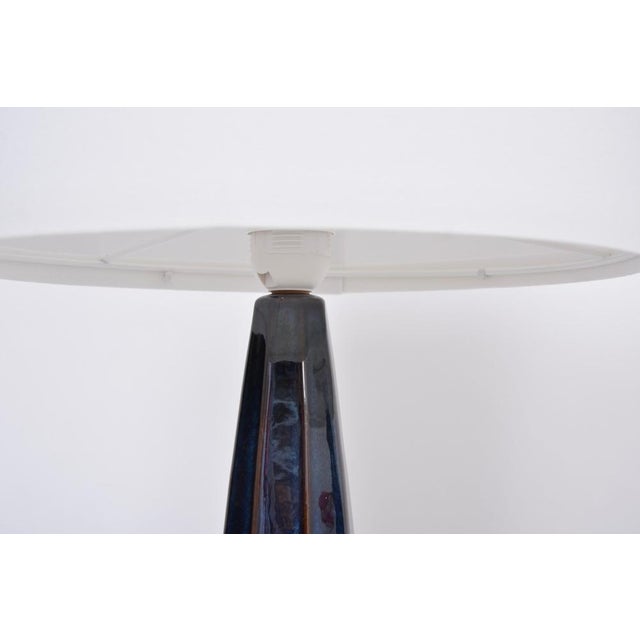 Mid-Century Model 1055 Blue Table Lamps by Einar Johansen for Soholm, 1960s, Set of 2 For Sale - Image 6 of 11