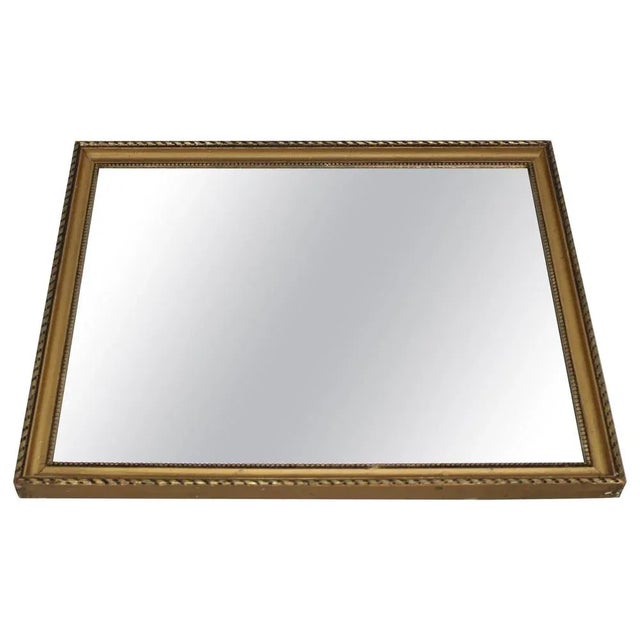Wood Mirror with Gilt Wood Frame, 1950s For Sale - Image 7 of 7