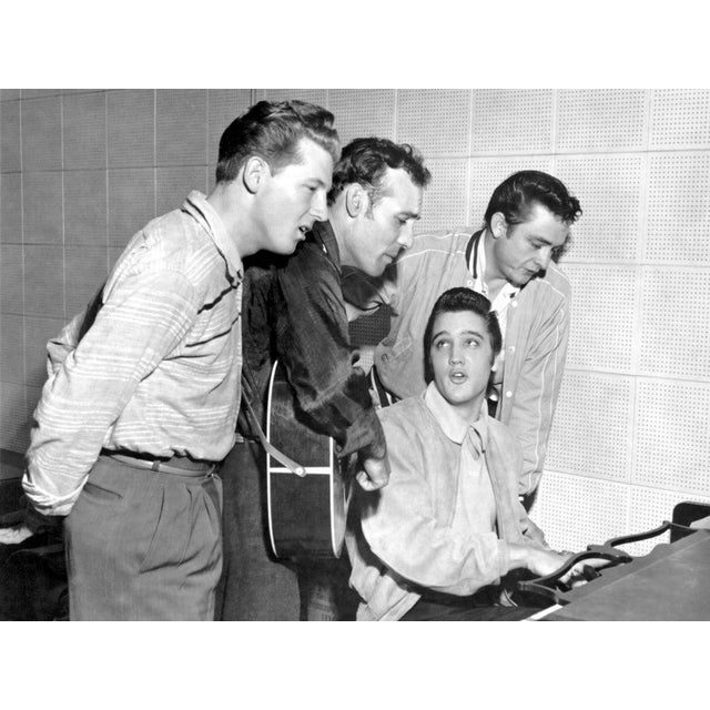 Rock and Roll Musicians Rock and roll musicians Jerry Lee Lewis, Carl Perkins, Elvis Presley and Johnny Cash as "The...