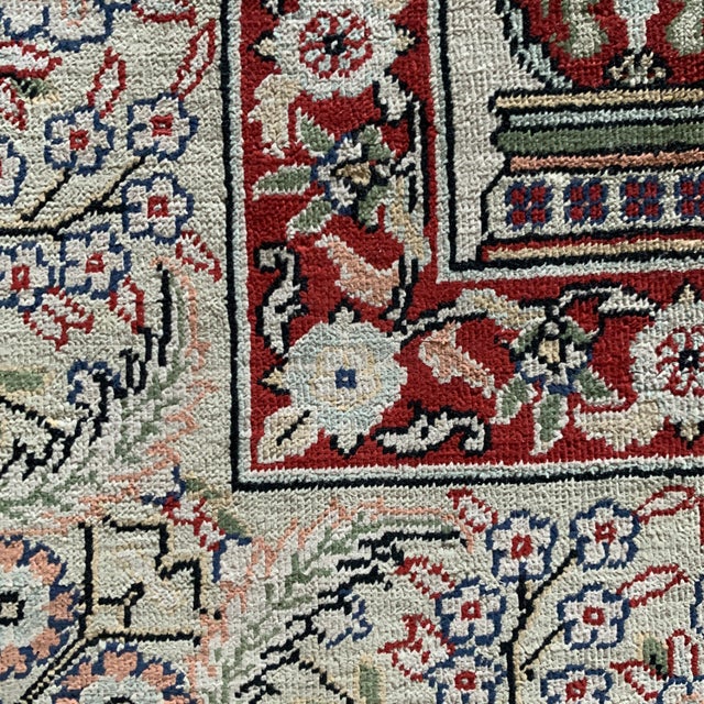 Textile Vintage Silk Persian Style Rug For Sale - Image 7 of 8