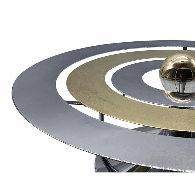 Metal Space Age Wall Lamp in Brass and Chrome attributed to Luci Milano, Italy, 1970s For Sale - Image 7 of 8