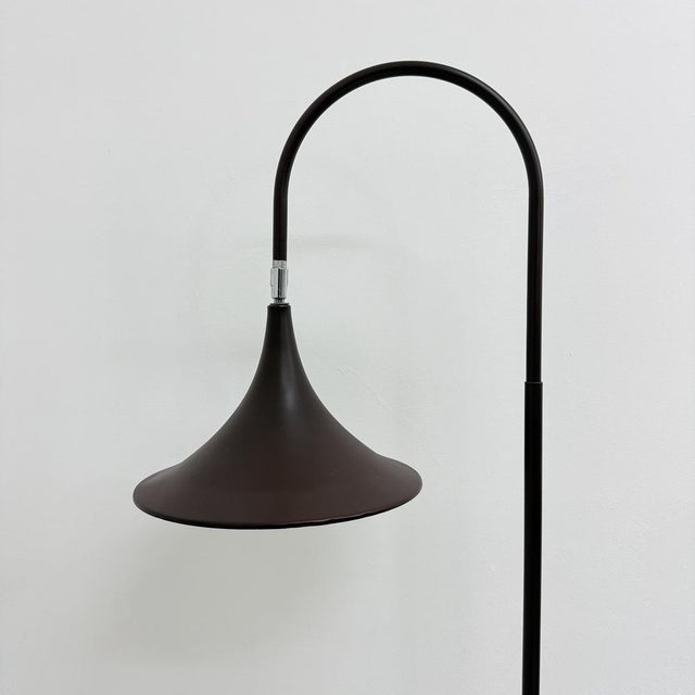 Minimalist Dutch Hala Zeist Trumpet Brown Floor Lamp, 1970s For Sale - Image 16 of 18