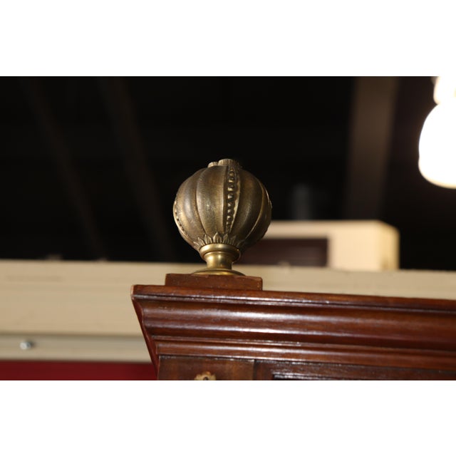 Wood Attributed to Francoise Linke Locks Signed Divivier Paris Louis XVI Armoire For Sale - Image 7 of 18