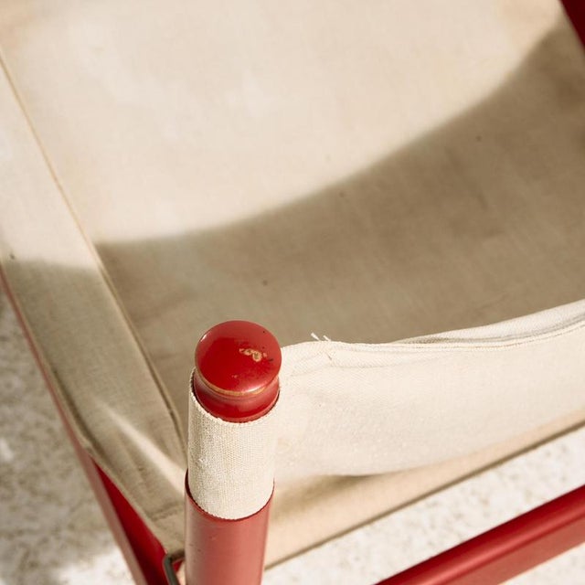 Set of Model 30 Safari Lounge Chair and Ottoman by Erik Wørts for Niels Eilersen, 1960s For Sale - Image 14 of 18