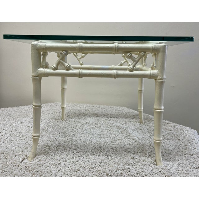 1960s Faux Bamboo Iron Table For Sale - Image 11 of 12