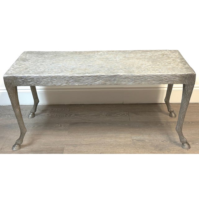 Sculptural Zoomorphic Cast Zinc Alloy Coffee Table Manner of John Dickinson For Sale - Image 15 of 17