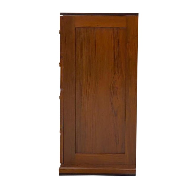 1970s 1970s Mid Century Modern Teak and Chrome Chest of Drawers Dresser For Sale - Image 5 of 6