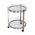 Mid 20th Century Mid 20th Century European Nickeled Steel Round Tinted Glass Bar Cart For Sale - Image 5 of 9