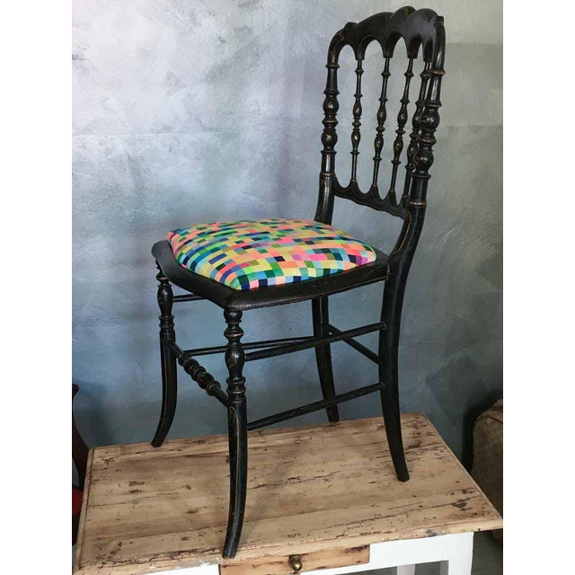 Napoleon III Chairs with Decoration, Set of 2 For Sale - Image 4 of 8