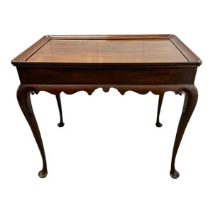 Virginia Galleries Henkel Harris Mahogany Tea Side Table With Pull Outs
