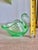 Green Vintage Fenton Art Green Glass Swan Candy Dish Bowl For Sale - Image 8 of 9