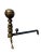 Antique Brass Ball Finial Fireplace Andirons Fire Dogs Pair Early 1900s For Sale - Image 10 of 18