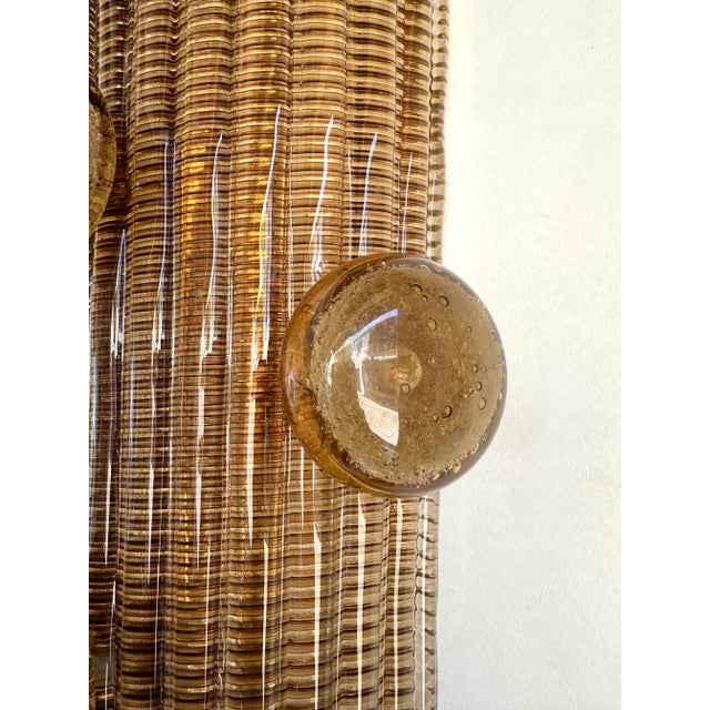 Contemporary Pair of Brass and Murano Glass Macaroons Sconces, Italy For Sale - Image 12 of 12